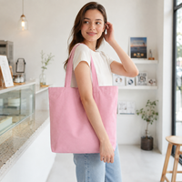 Grand sac fourre-tout en toile, ouvert, réutilisable, en coton, avec poignée renforcée, coutures robustes, pour courses, plage, voyage, vente en gros