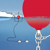 Bouée de stationnement marine YUMETAL série CC en PVC avec boulon à œillet et tige de traction