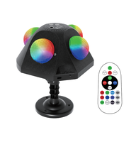 Nouveautés 360 °   Effets d'éclairage de scène, lumière LED pour ambiance de fête, bar, DJ, laser, 4 effets incroyables en 1, lumière de fête disco