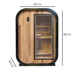 <span class=keywords><strong>Sauna</strong></span> extérieur en cèdre rouge pour 1 à 2 personnes |   Toiture imperméable pour les cours et l'usage domestique - Product Image 5