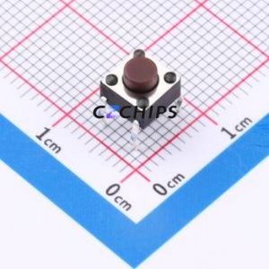 TP10811650 Tactile Switch Through hole Component (THT),6x6mm Switch Single Pole Single Throw Round Button 1.6N Through Hole - Product Image 1