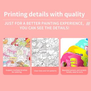 Affiche Murale Géante Colorée Keybaby pour Enfants : Dinosaures et Princesses, Motifs Riches, Impression Écologique, Décoration de Fête pour Chambre d'Enfant - Product Image 3