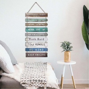 Décor d'art mural inspirant pour le bureau en bois rustique suspendu signe de décoration d'art mural motivationnel <span class=keywords><strong>citations</strong></span> positives inspirantes - Product Image 3