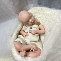 Poupée Reborn Bébé Fille Jumelle B Lavable Effet Guimauve Cadeau Idéal pour Baby Shower 43 cm Réaliste Silicone Ultra Doux