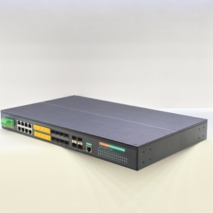 สวิตช์อุตสาหกรรมแบบ Full Gigabit Ethernet Smart Managed L3 พร้อมพอร์ตเครือข่าย RJ45 8 พอร์ต และพอร์ตไฟเบอร์อีเธอร์เน็ต SFP 16 พอร์ต รวมถึงพอร์ตไฟเบอร์ออปติก SFP+ 4*10G - Product Image 4