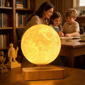 Magnetic Levitating Moon Lamp 3 Colors Touch Control Floating Moon Night <b>Light</b> Home Decor Gift For Lover - Product Image 4
