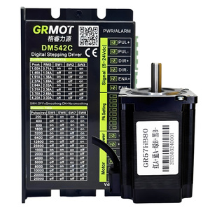 자동 나사 기계 용 Grmort 57/NEMA23 스테퍼 모터 1.3Nm2.3Nm2.4Nm3.2Nm + DM542C 드라이버 오픈 루프 스테퍼 모터 키트