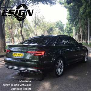 Rouleau d'autocollant en vinyle PVC vert nuit métallisé super brillant Film d'emballage de voiture auto-cicatrisant et changeant de couleur pour la décoration de la carrosserie automobile - Product Image 4