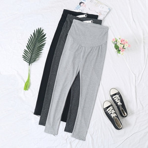Leggings de grossesse pour femmes, taille haute, ajustables, respirants, longueur cheville, en polyester/coton, tailles M, L, XL, 2XL, 3XL, vente en gros - Product Image 1