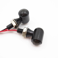 E24 Motorrad LED-Blinker 12V Schwarz/Silber/Carbon AL+PC Material Hinten/Links/Rechts Positionierung für Roller