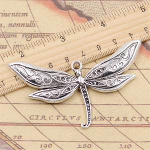 Cổ bạc màu chuồn chuồn quyến rũ Mặt Dây trang sức phụ kiện lớn chuồn chuồn quyến rũ đối với trang sức làm - Product Image 3