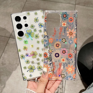 Ốp điện thoại trong suốt họa tiết hoa sang trọng dành cho Samsung A14 A24 A52 A53 A15 A55 S22 S23 S25 S24 Ultra - Product Image 4