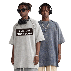 High Quality Low MOQ Custom Wax <strong>Dyeing</strong> Vintage Washed Cotton t <strong>Shirt</strong> Blank 320gsm Heavyweight Oversize Streetwear Men T-<strong>shirt</strong> - Product Image 2