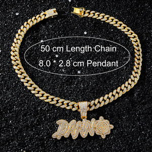 สร้อยคอจี้ตัวอักษรโลหะผสมดีไซน์ล้ำสมัยขายดีปี 2026 สไตล์ฮิปฮอป สร้อยคอผู้ชาย ขายส่ง เครื่องประดับแฟชั่น - Product Image 5