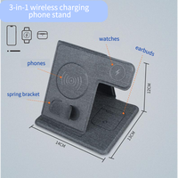Chargeur sans fil portable pliable 3 en 1, station de charge de voyage multi-appareils, station de charge rapide pour iPhone, montre et écouteurs