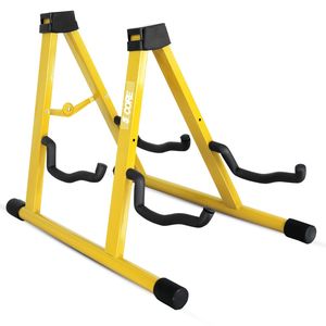 Soporte Doble para Guitarra Db, de Acero Amarillo, Ajustable, Plegable, Universal, para Guitarra Acústica, Eléctrica, Bajo, Mandolina, Violonchelo - Product Image 1