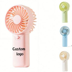 Custom Logo Mini Fan Handheld Battery Operated Portable Small Fans for Summer Travel Beach Indoor Outdoor Cooling <b>Gift</b> - Product Image 1