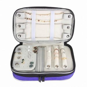 BSCI factory Portable Travel Jewelry <b>Box</b> Necklace Earrings Rings Bracelet Organizer Display Carrying Case - Product Image 3