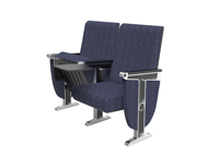 Chaise d'auditorium d'église Offre Spéciale pour les théâtres Tablette tournante moderne en ABS Jambe en aluminium