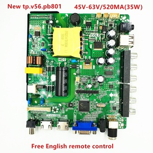 Placa base de <span class=keywords><strong>TV</strong></span> <span class=keywords><strong>LCD</strong></span> TP.V56.PB801, control remoto gratuito, atención al voltaje de retroiluminación, 45v-63v, 66v-94v, 35w, 45w, nueva