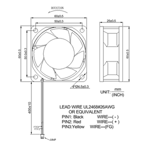 SDH6025B DC24V 60 X60X25mm DC-Lüfter 6025 Heißplastik-Lades tapel Mini Original Sunon-Lüfter - Product Image 5