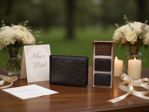 Set Regalo Portafoglio da Uomo in Pelle Senza Fogli Staccabili Stile Lusso MFT 180001 - Product Image 2