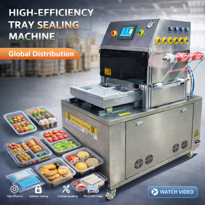Machine de scellage automatique de barquettes Yido, machine d'emballage sous <span class=keywords><strong>vide</strong></span> MAP <span class=keywords><strong>pour</strong></span> viande, fruits, plats préparés, scelleuse de boîtes en plastique 220V/380V - Product Image 1
