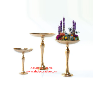 Centro de mesa de boda de oro de alta calidad, elevador de flores para eventos, florero alto, precio al por mayor - Product Image 2