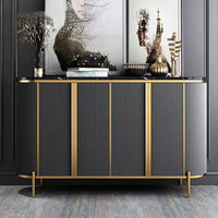 Meubles de maison modernes de luxe, meubles de salon et de salle à manger, armoires en bois MDF avec dessus en pierre, buffet, console, table de rangement 2