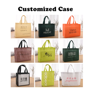 Borse <span class=keywords><strong>regalo</strong></span> Non tessute transfrontaliere borse per la spesa personalizzate con logo stampato borse per la spesa riutilizzabili personalizzate - Product Image 5