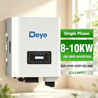 Inverter Deye SUN-10K-G02P1-EU-AM2 8KW 10kW Fase Tunggal 2 MPPT Grid-Tied PV String Inverter untuk Sistem Tenaga Surya Rumah Tangga