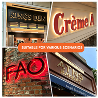 Letreros LED Personalizados para Restaurantes de Carrey Sign Factory, Logotipos para Exteriores, Letreros Luminosos para Tiendas de Bebidas, Letras 3D
