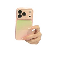 Nouvelle coque de téléphone portable pour iPhone 18 Pro Max, design animal estival, matériau PC, anti-traces de doigts, support intégré, dégradé