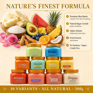 Autocollant personnalisé pour pot <span class=keywords><strong>de</strong></span> 500g <span class=keywords><strong>de</strong></span> Gommage Corporel Hydratant au Sucre et au Beurre <span class=keywords><strong>de</strong></span> Karité - Product Image 2
