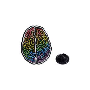 Wowei Hot-Selling Órgão Humano Cérebro Dos Desenhos Animados Emblema Criativo Novo Colorido Pintados À Mão Cérebro Liga Óleo Gota Broche para Médico - Product Image 5