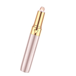 Tondeuse à sourcils électrique pour femmes et rasoir, plaqué or, ABS+PC, batterie rechargeable, certifié CE ROHS, emballage en boîte couleur - Product Image 3