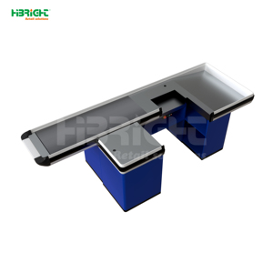 Comptoir de caisse bleu moderne Highbright pour supermarchés et épiceries - Product Image 2