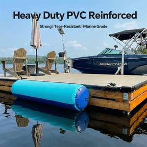 HOMFUL Fender Perahu Tiup Ekstra Panjang 10ft, Kain Jaring PVC, Bumper Silinder Tugas Berat untuk Dermaga Perahu Ponton - Product Image 2