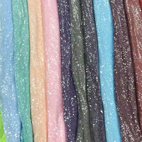 Vêtements de broderie de mode 5mm tissu de paillettes nues à rayures droites transparentes plates