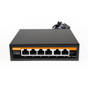 TiNCAM OEM 4포트 10/100M <span class=keywords><strong>POE</strong></span> 스위치, 2개의 업링크 네트워크 포트 포함, <span class=keywords><strong>POE</strong></span>+ 스위치, 250m VLAN 이더넷 <span class=keywords><strong>PoE</strong></span> 스위치, CCTV IP 카메라용 <span class=keywords><strong>48V</strong></span> - Product Image 1