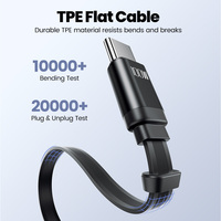 Cable USB C Retráctil de Alta Potencia Toocki 100W PD, Cable de Carga Tipo C a Tipo C Compacto con Enrollador para Laptop, Notebook y Teléfono
