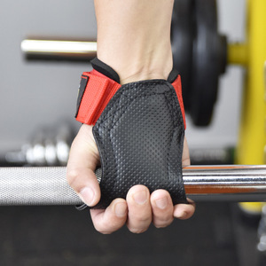 Custom Logo Gym Support Pad Factory Price Leather Weight Lifting Hand Grips Lifting <b>Straps</b> Wrist Palm Pad for Sports Rubber - Product Image 4