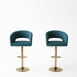 Iron Velvet <b>Adjustable</b> Minimalist Bar <b>Stools</b> Modern Swivel Commercial-Use Home Bar Dining Gym Counter <b>Height</b> Living Room Hotel - Product Image 1