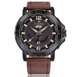 <span class=keywords><strong>9122</strong></span> diseño de moda Simple cara grande para hombre 41mm de diámetro correa de cuero vegano calendario completo ancla Dial reloj pirata - Product Image 4
