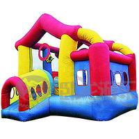 Château gonflable commercial Wolong en PVC et nylon avec toboggan, capacité de 100 à 500 kg pour 5 à 8 enfants, équipement de jeu portable pour l'extérieur