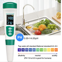 Nouveau testeur de sel pour piscine PH/TDS/EC/Temp/Salt, stylo-mètre rechargeable 5-en-1, pH-mètre numérique pour piscines, aquariums, bassins à poissons