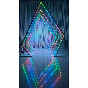 FURUN LED nuevo arco túnel pasarela soporte de metal túnel luminoso arco luz de fondo para bodas y fiestas - Product Image 1