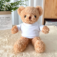 Vente en gros de peluche ours en peluche lavé technique PP coton poupée d'habillage soulagement du stress cadeau d'anniversaire pull ours poupée en peluche