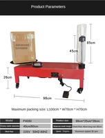 Machine semi-automatique d'emballage de film étirable en plastique à chaud pour boîtes en carton et bagages manuelle pour textiles chimiques