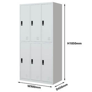 Vente à <span class=keywords><strong>prix</strong></span> réduit Armoire moderne en fer Almirah Armoire à miroir Placard en acier Meubles <span class=keywords><strong>de</strong></span> rangement en tissu Armoire à 6 portes en métal - Product Image 4